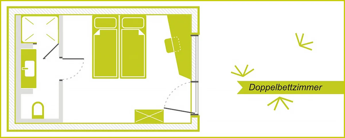 CityMotel - Doppelbettzimmer