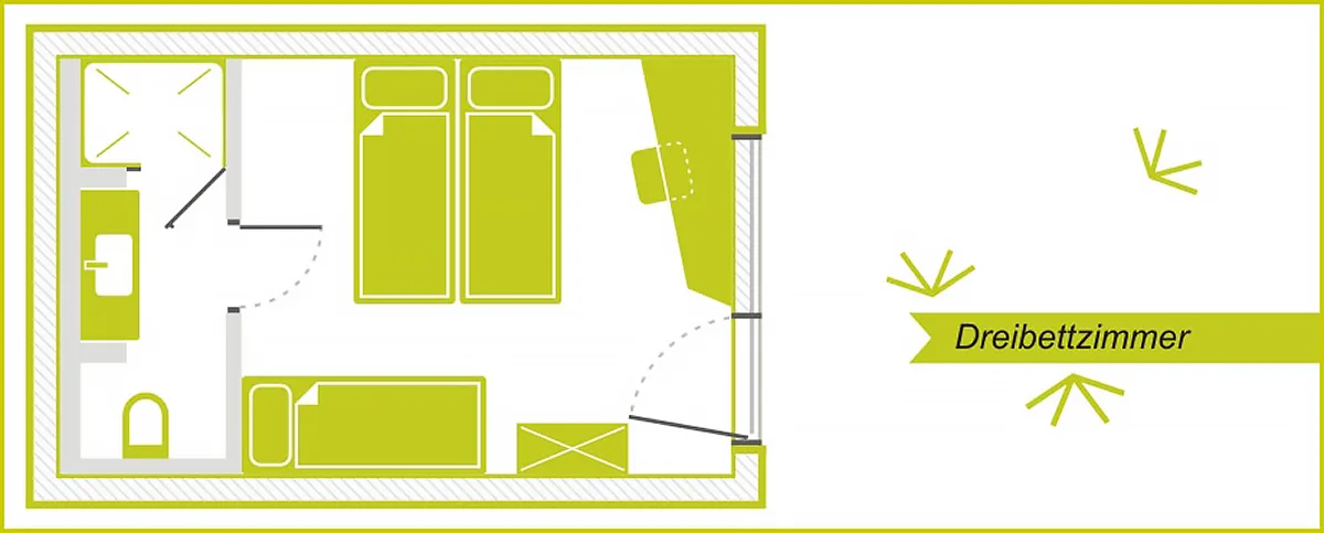 dreibettzimmer